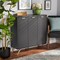Baxton Studio Kelson Modern and Contemporary Dark Grey and Gold Finished Wood 3-Door Shoe Cabinet 189-11574-ZORO - alternate 1
